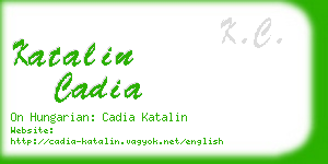 katalin cadia business card